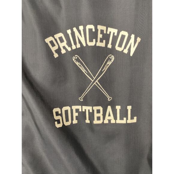Princeton Softball Champion Jacket Mens Size Small Vintage 80s Coat Snap Button - Picture 6 of 16